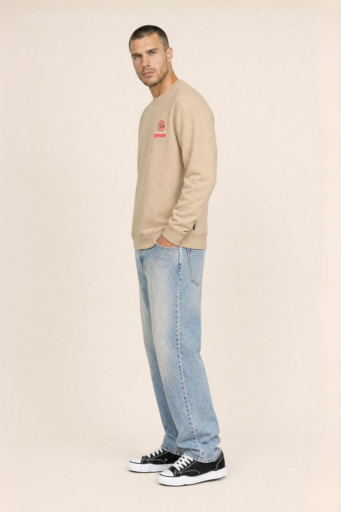 Kultivate Cannes Crew Neck Sweat Seneca Rock