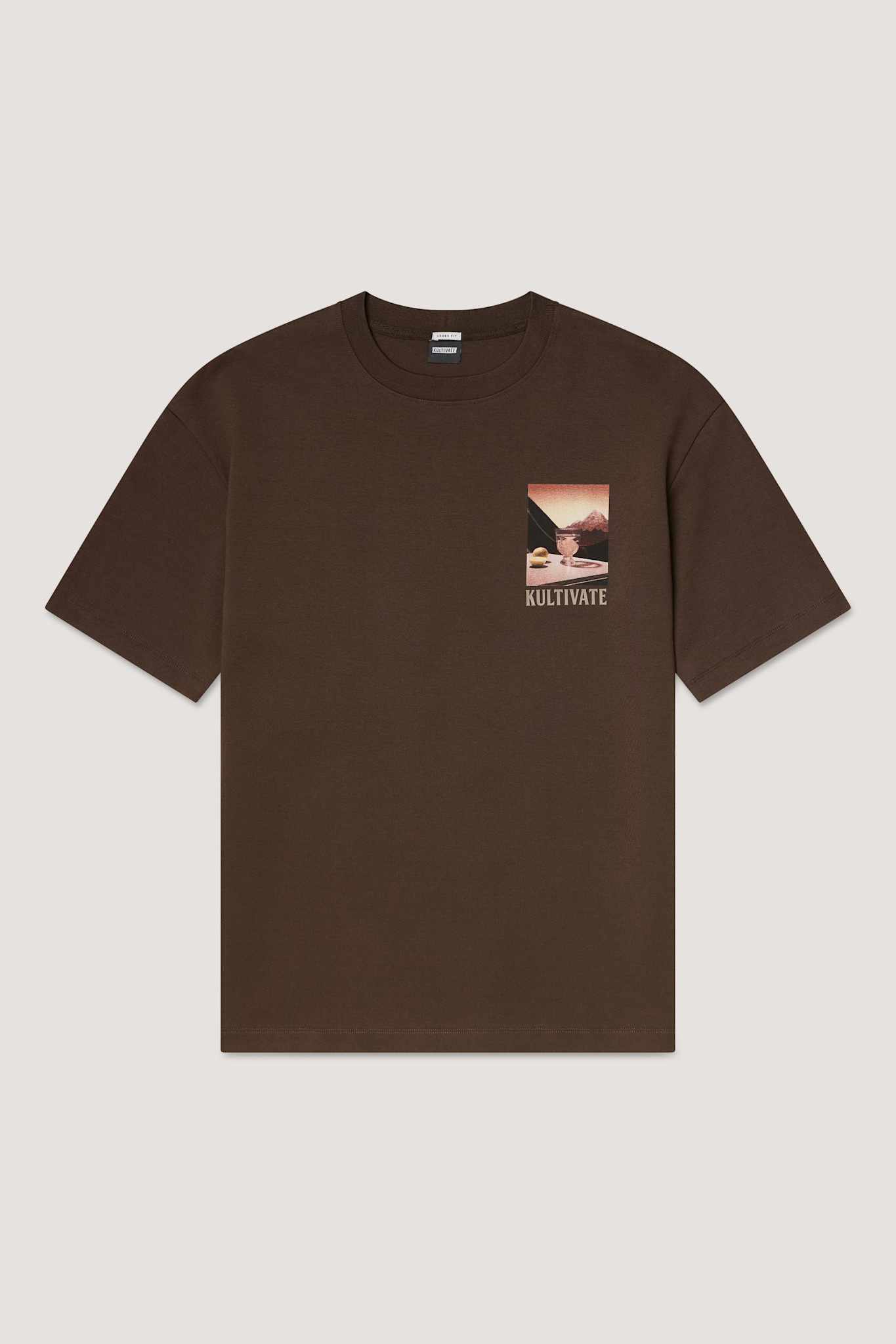 Kultivate Luxury Rocks Tee Chocolate Brown