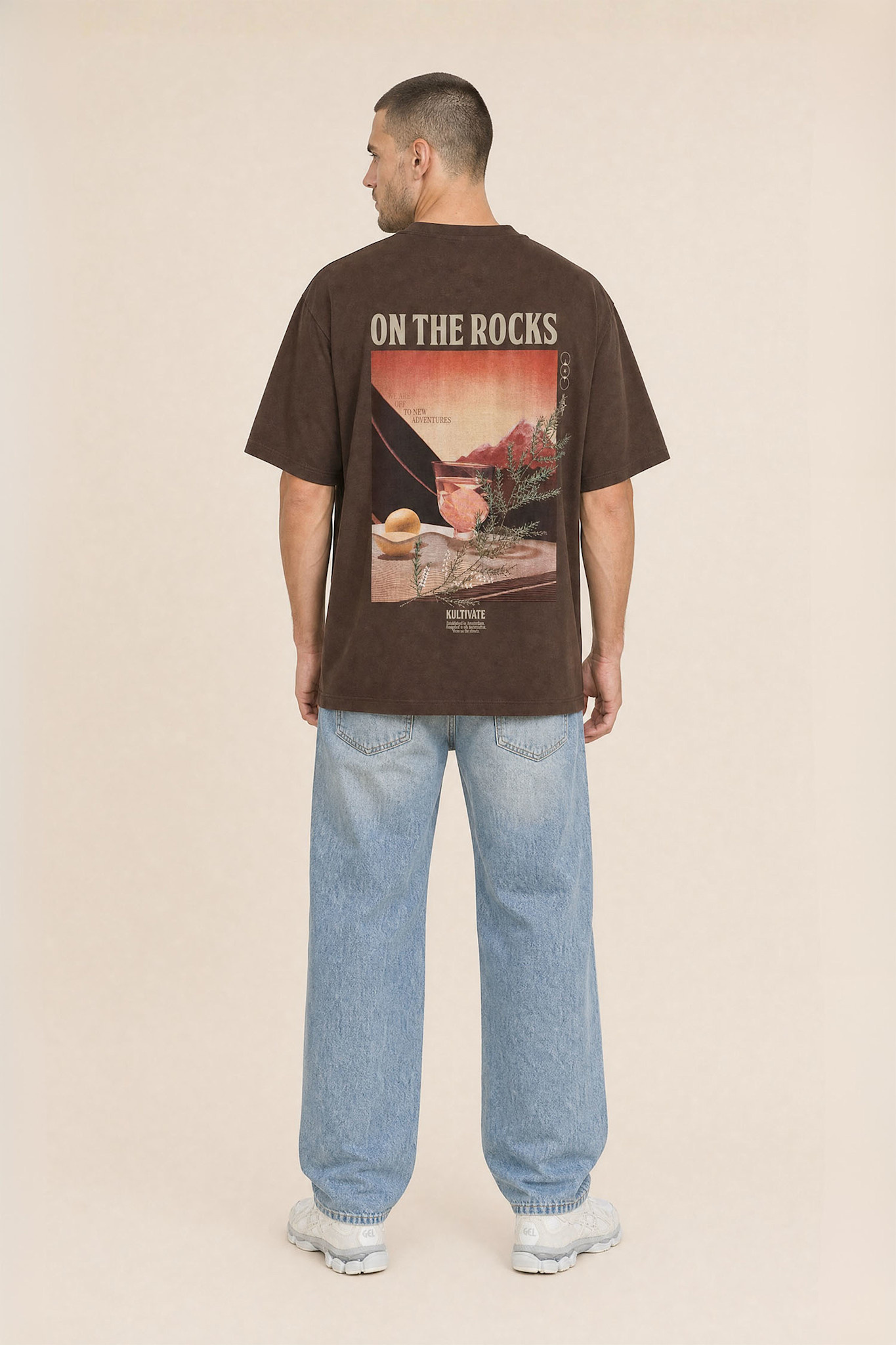 Kultivate Luxury Rocks Tee Chocolate Brown