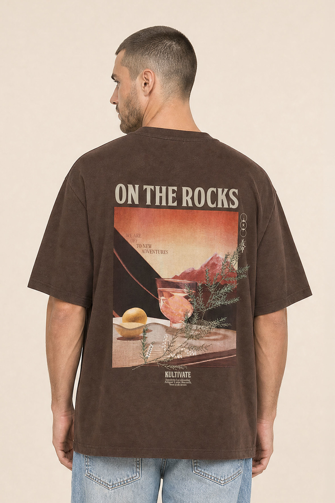 Kultivate Luxury Rocks Tee Chocolate Brown