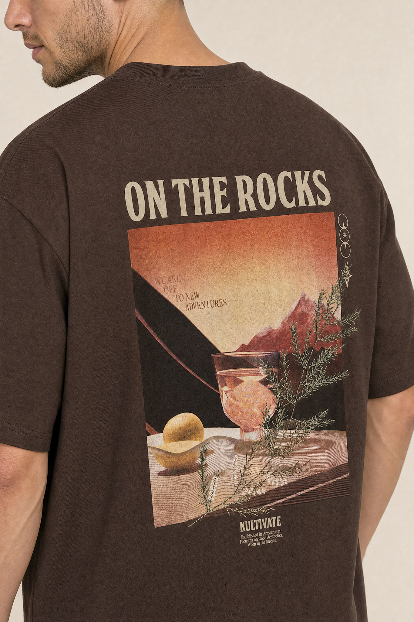 Kultivate Luxury Rocks Tee Chocolate Brown