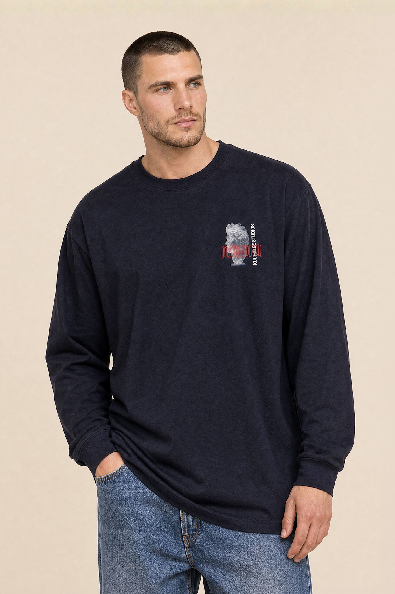 Kultivate Luxury Curiosity L/S Tee Dark Navy