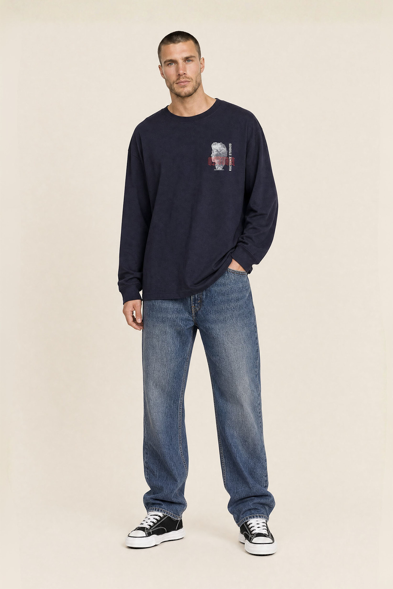 Kultivate Luxury Curiosity L/S Tee Dark Navy