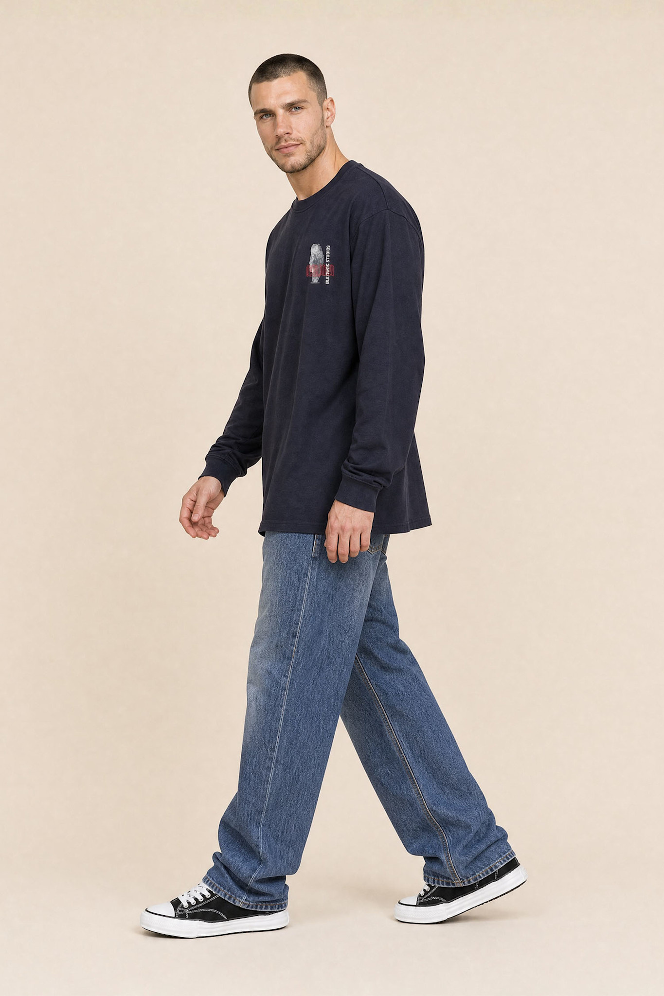 Kultivate Luxury Curiosity L/S Tee Dark Navy