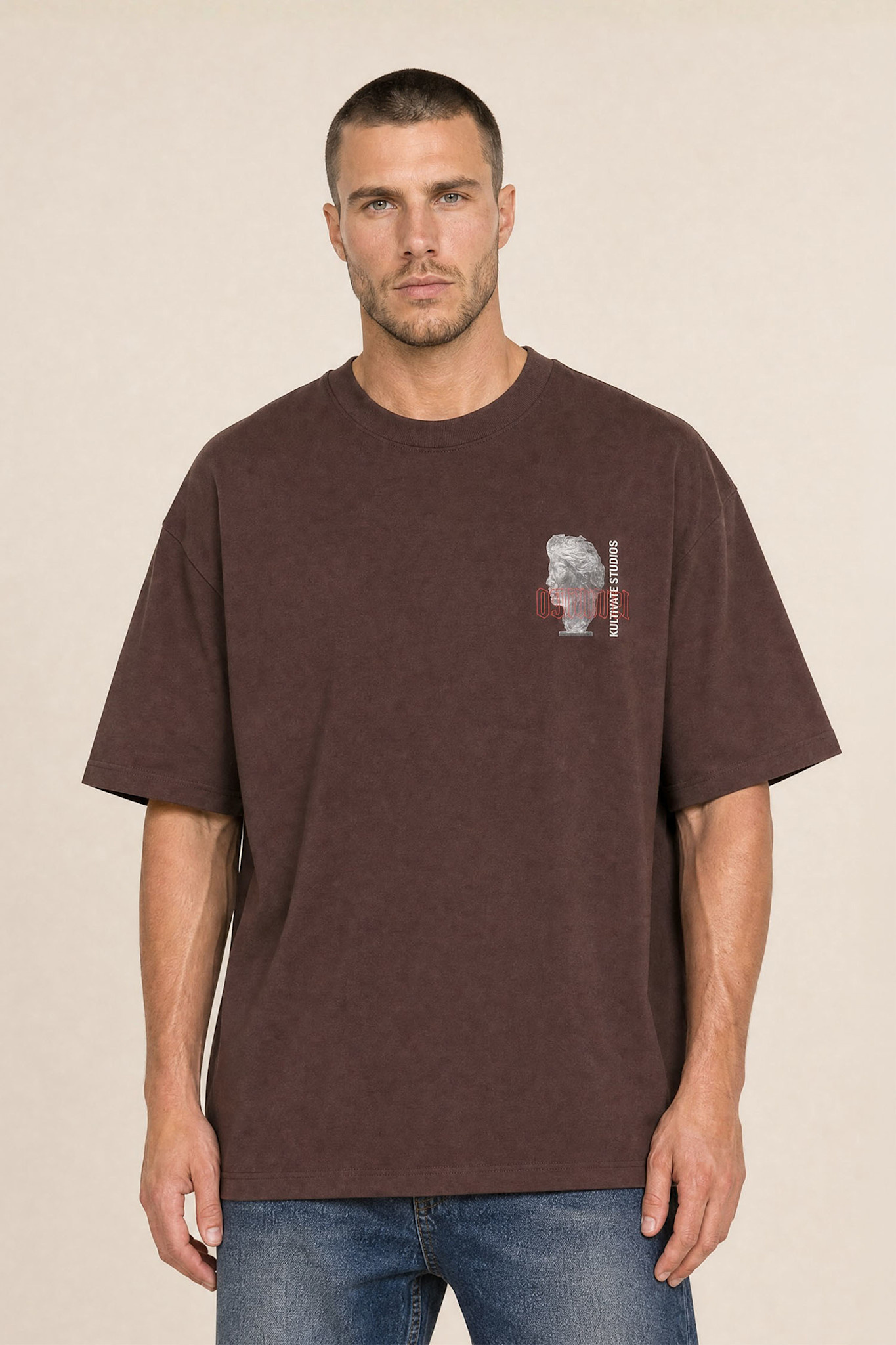 Kultivate Luxury Curiosity Tee Chocolate Brown