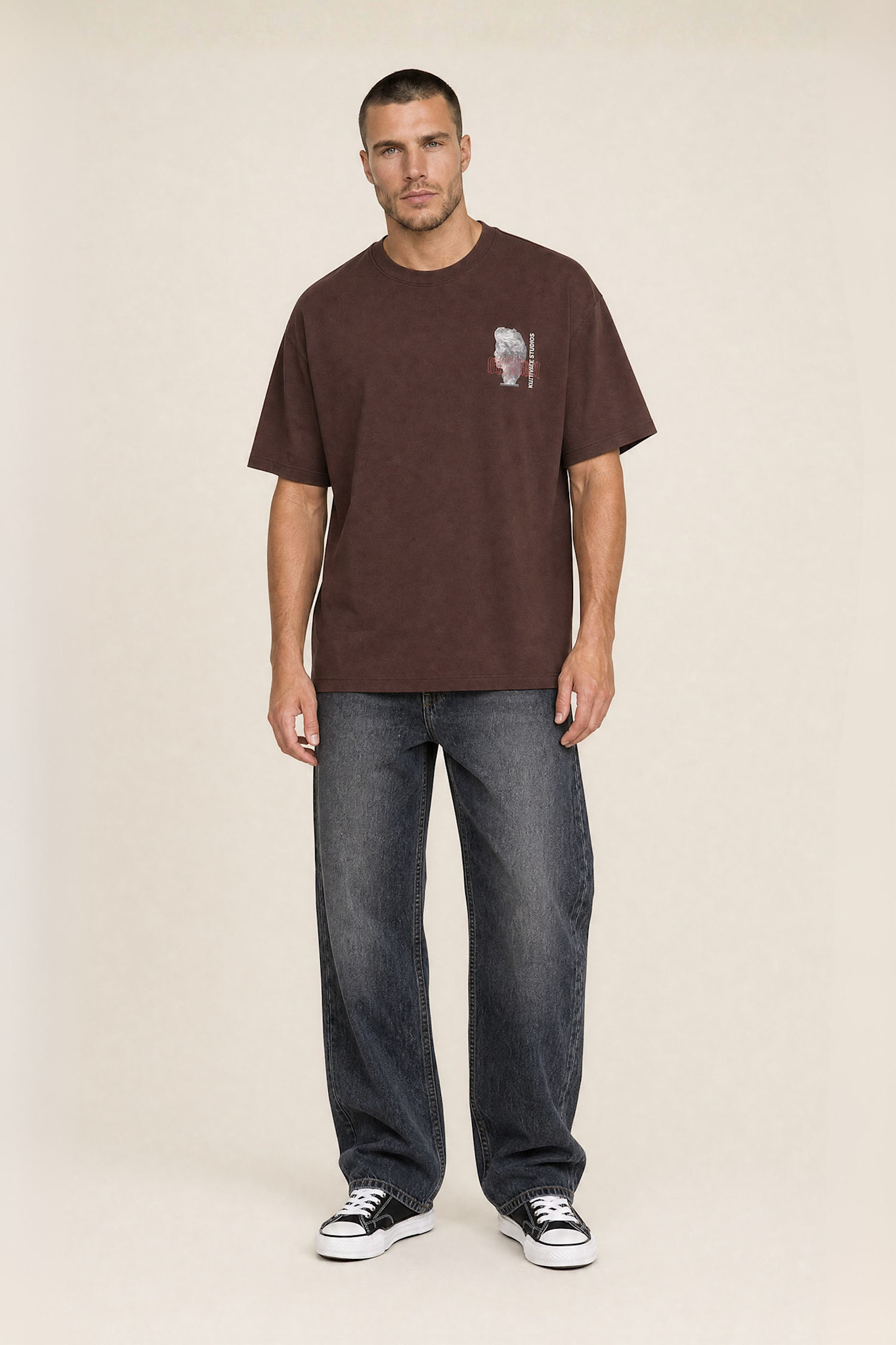 Kultivate Luxury Curiosity Tee Chocolate Brown