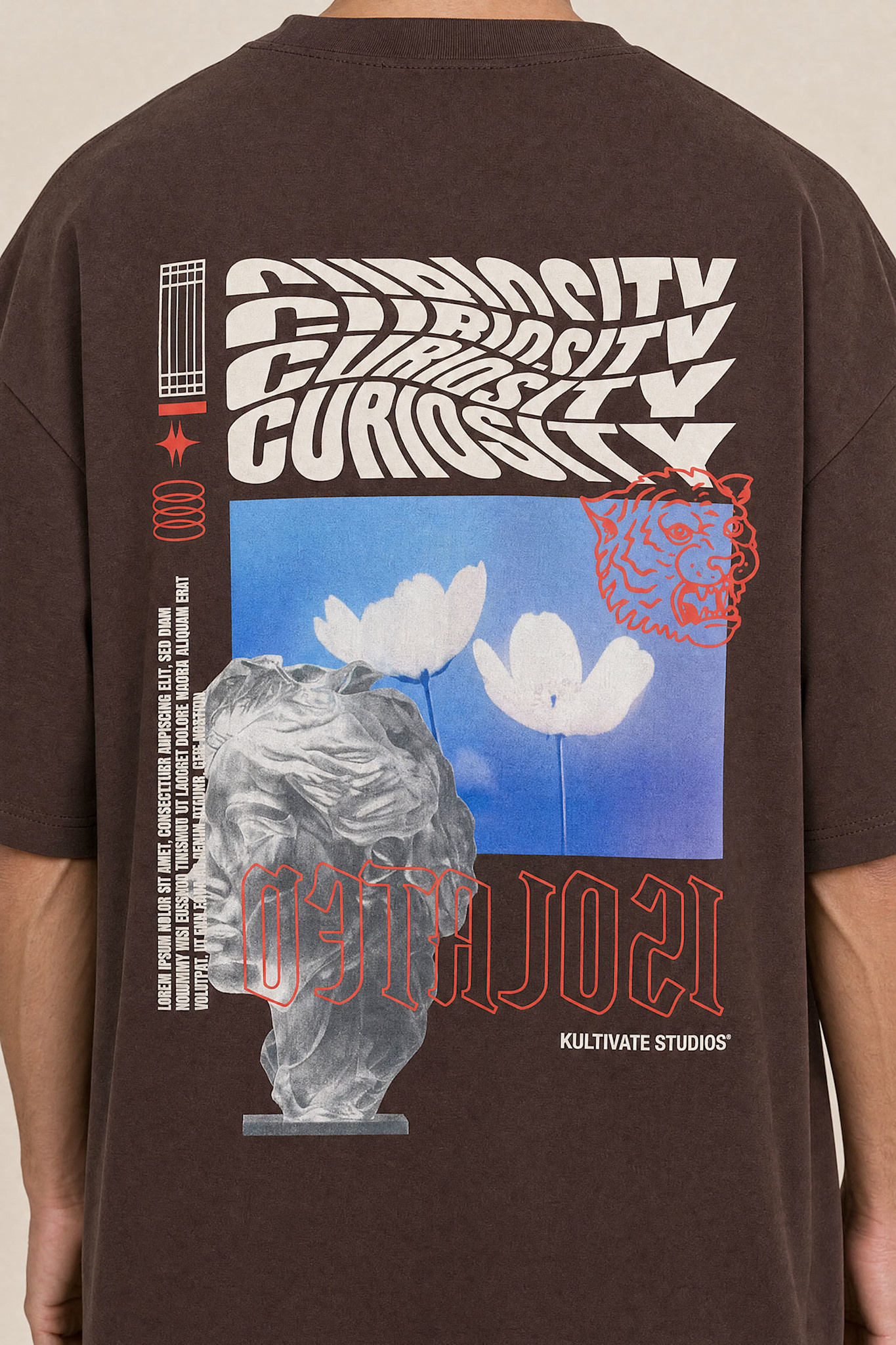 Kultivate Luxury Curiosity Tee Chocolate Brown