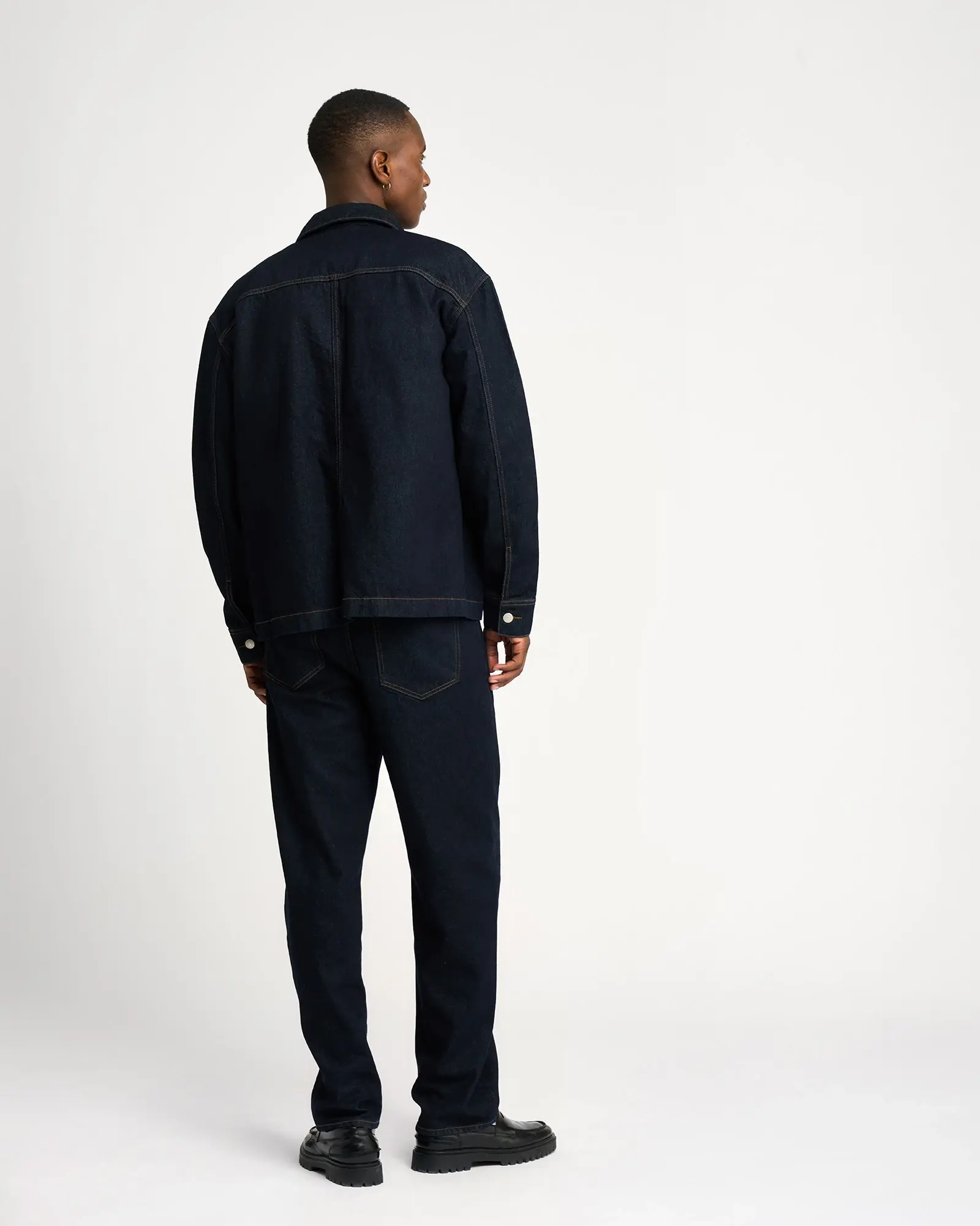 Resterods Nathan Denim Overshirt 5002-Nearly Black