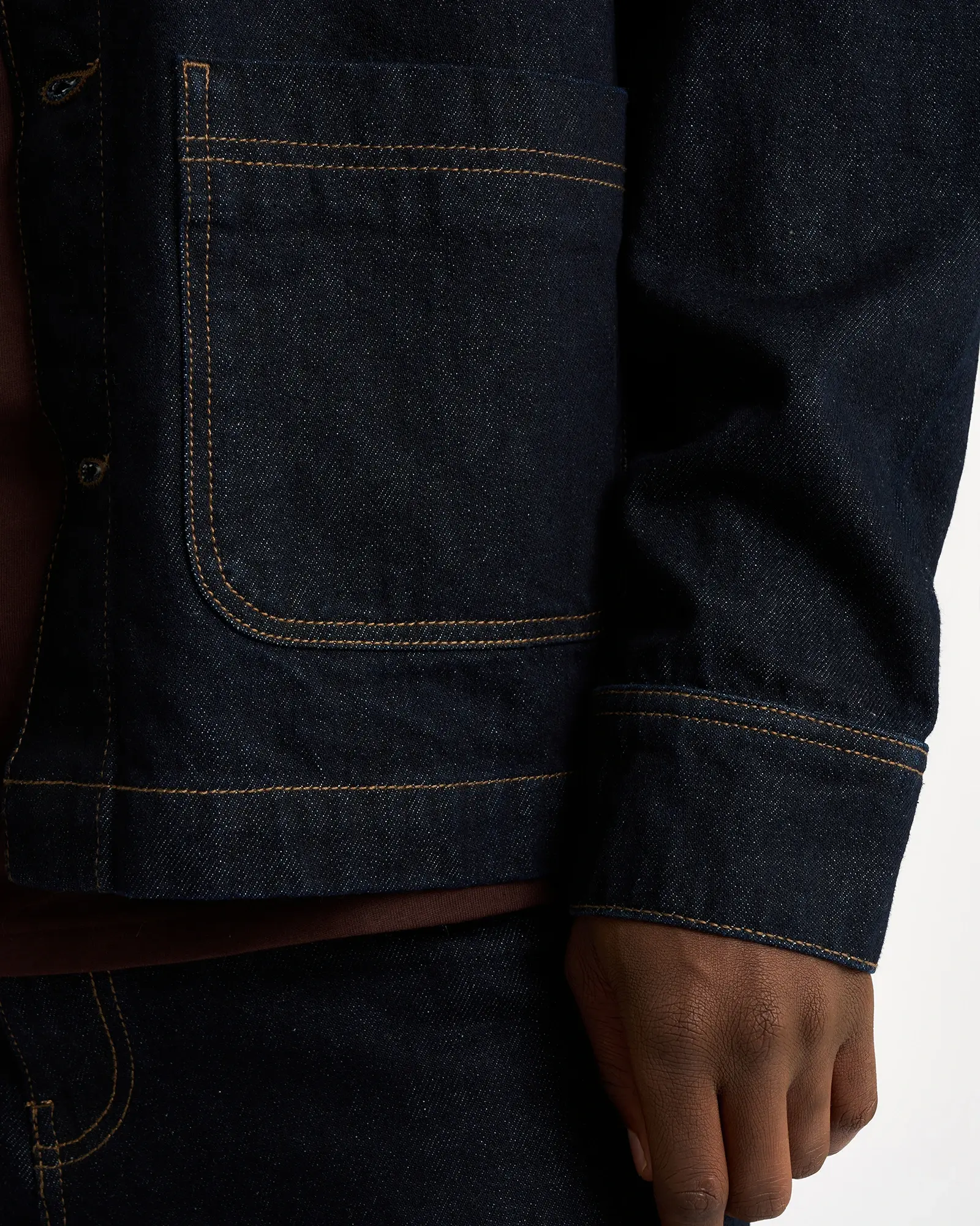 Resterods Nathan Denim Overshirt 5002-Nearly Black