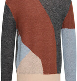 Casual Friday 20505594 Noe Geometric Crew Neck Knit 900009819 SImply Taupe