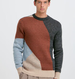 Casual Friday 20505594 Noe Geometric Crew Neck Knit 900009819 SImply Taupe