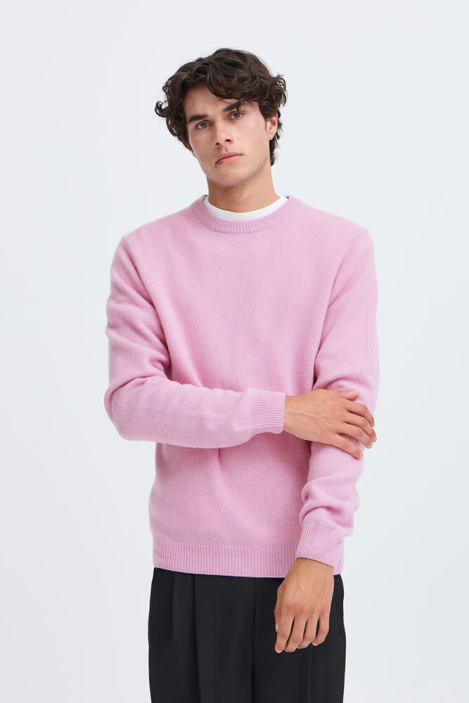 Casual Friday 20503970 Karl Lambswool Crew Knit 1633071 Lavender Mist