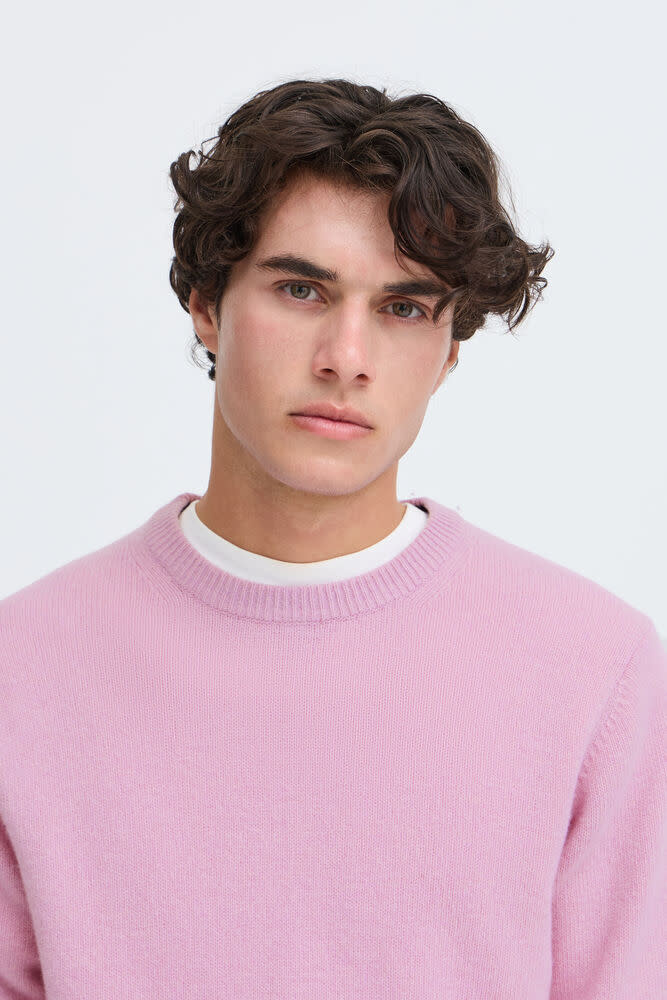 Casual Friday 20503970 Karl Lambswool Crew Knit 1633071 Lavender Mist