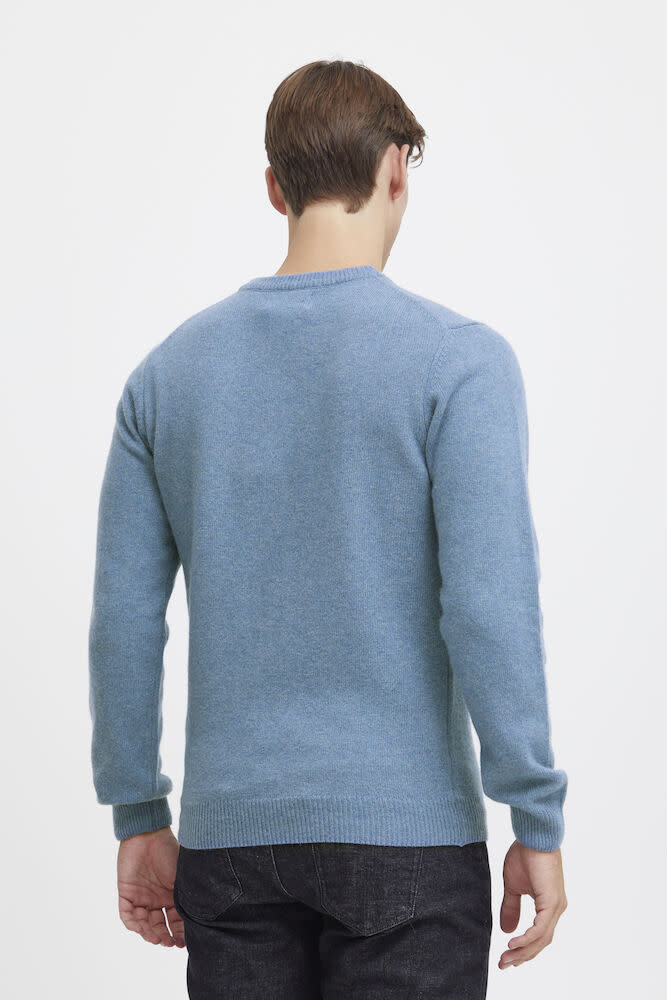 Casual Friday 20503970 Karl Lambswool Crew Knit 164120 Dusk Blue
