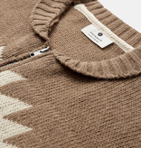 Anerkjendt Sinus Jacquard Zip Cardigan 902597 Ermine