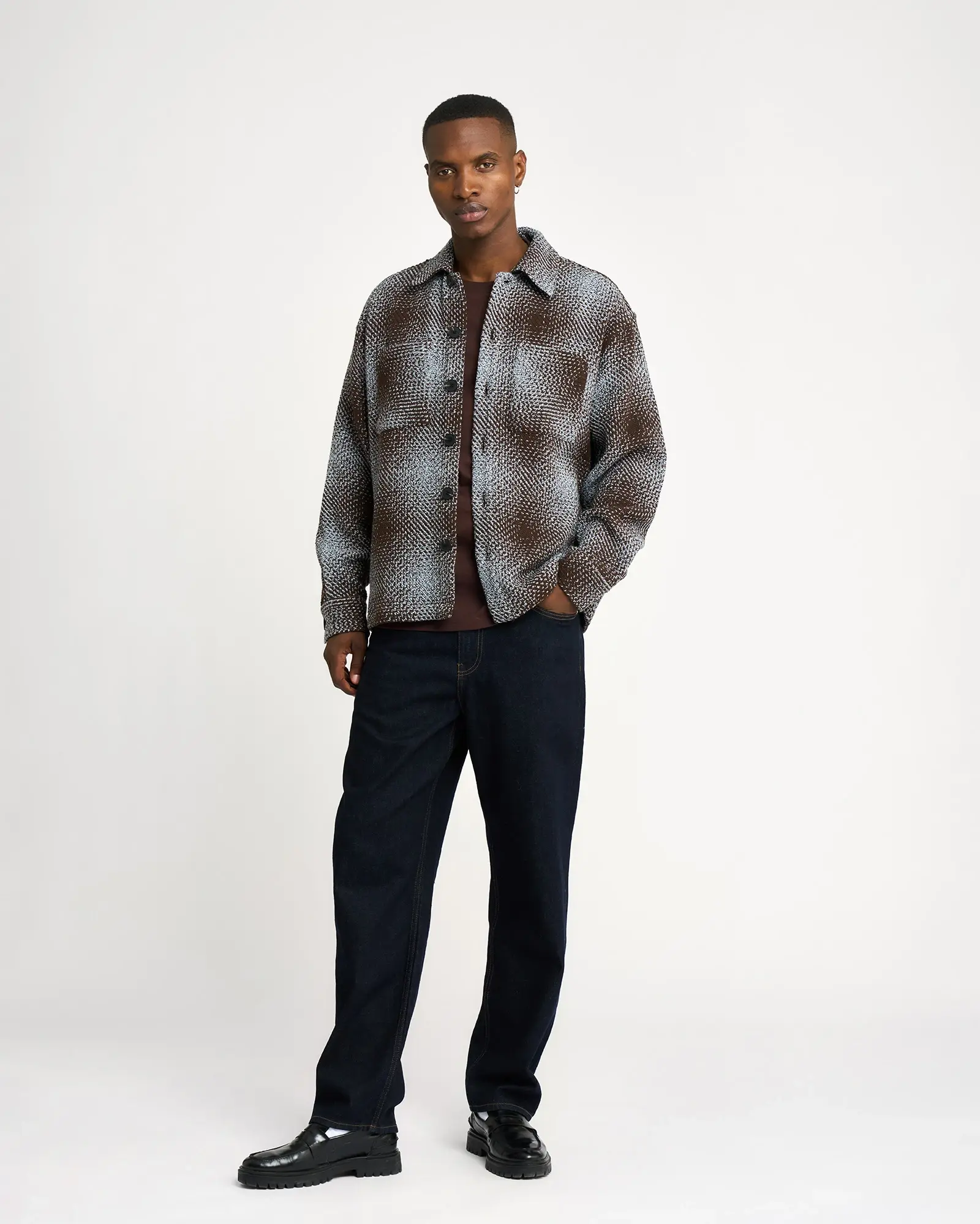 Resterods Nolan Heavy Twill Overshirt 8909-Brown