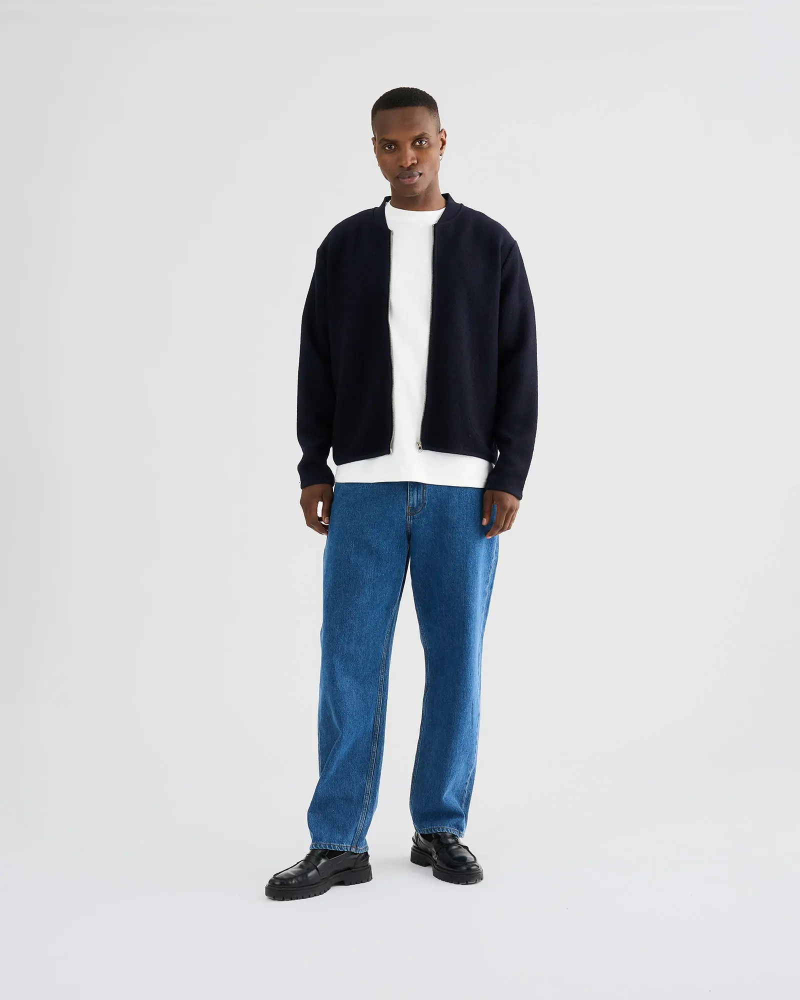 Resterods Luke boiled Wool Jacket 49-Navy