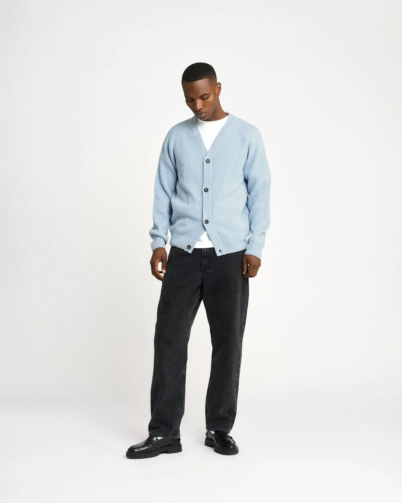 Resterods Kyle Cardigan Knit 22-Blue
