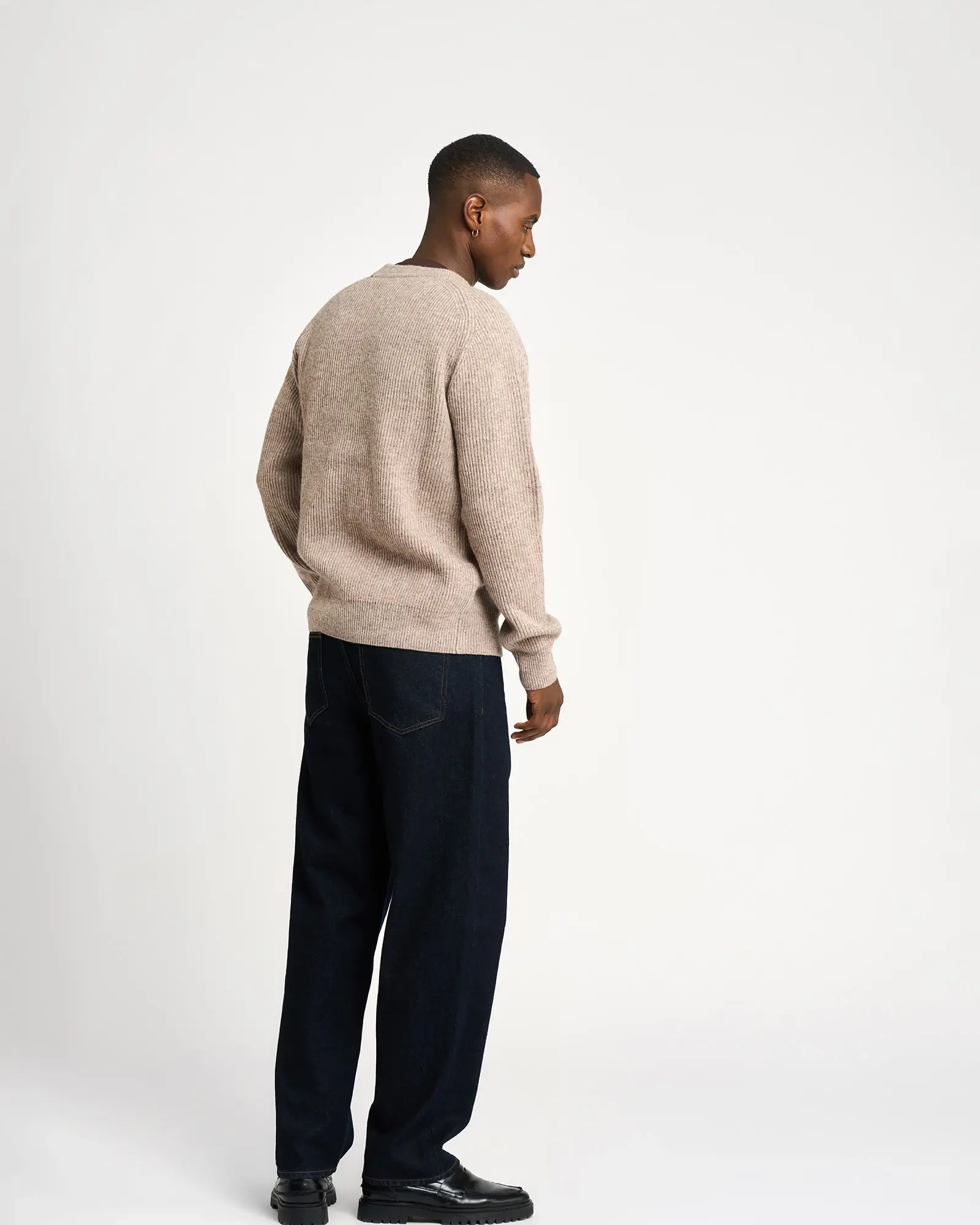 Resterods Kyle Cardigan Knit 85-Sand