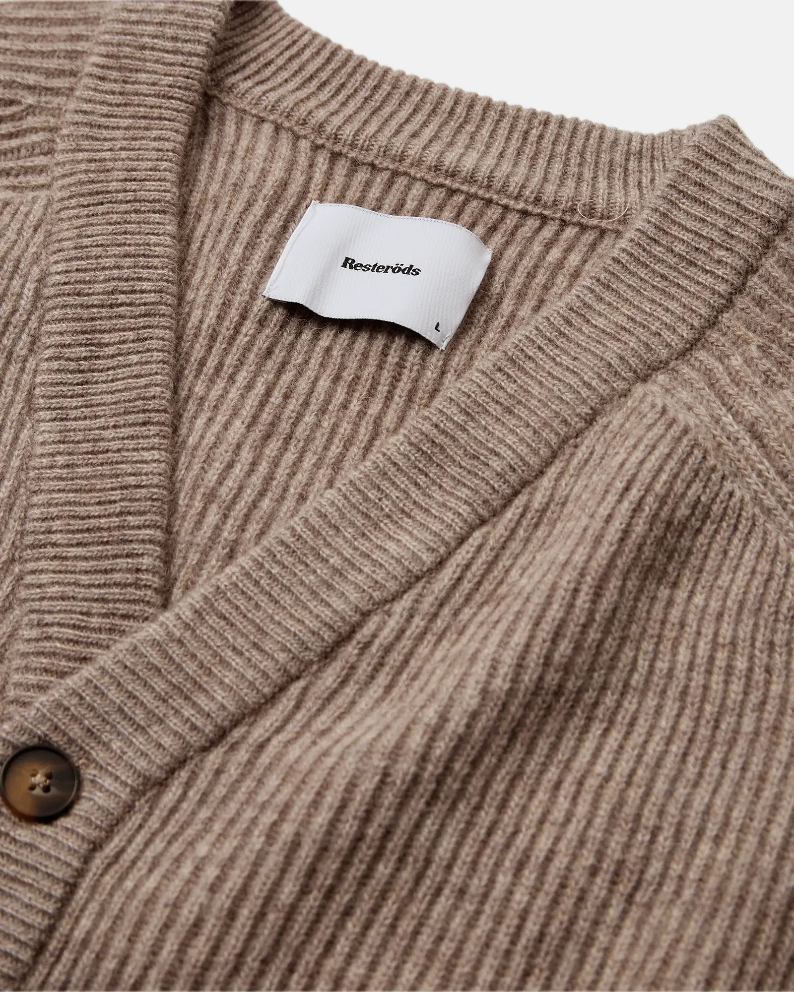 Resterods Kyle Cardigan Knit 85-Sand