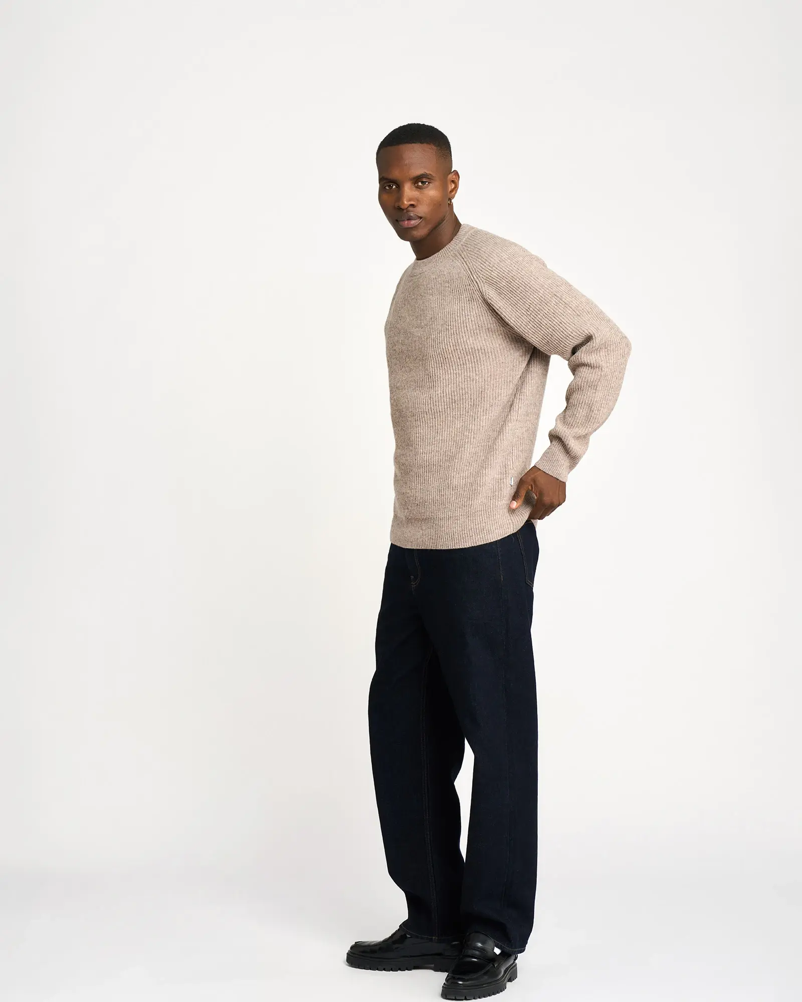 Resterods Michael Pullover Knit 85-Sand