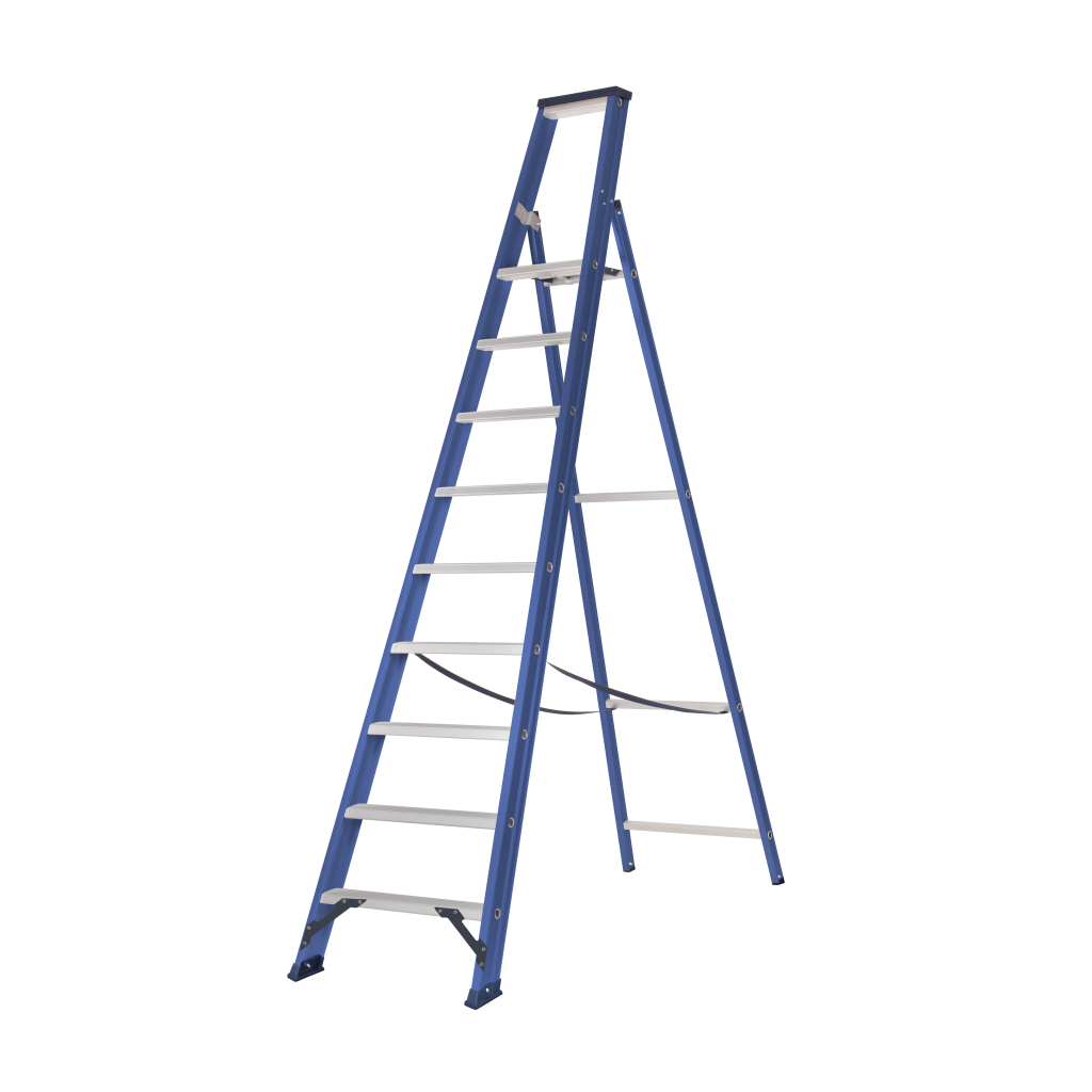 Das Ladders Das Hercules blue trapladder 9 treden ET9B