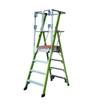 Little Giant Safety Cage escabeau en fibre 4 marches