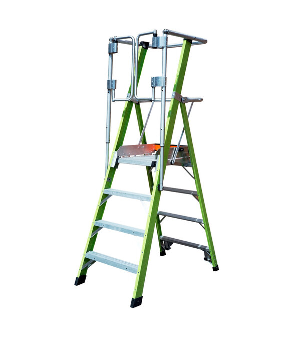 Little Giant Little Giant Safety Cage Podestleiter GFK 4 Stufen