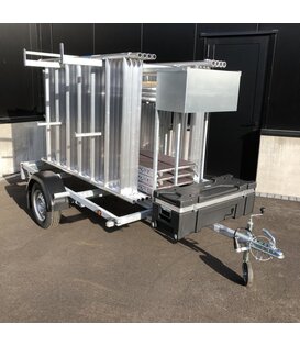 Euroscaffold PRO rolsteiger 135x250 - 10 m + afsluitbare aanhangwagen