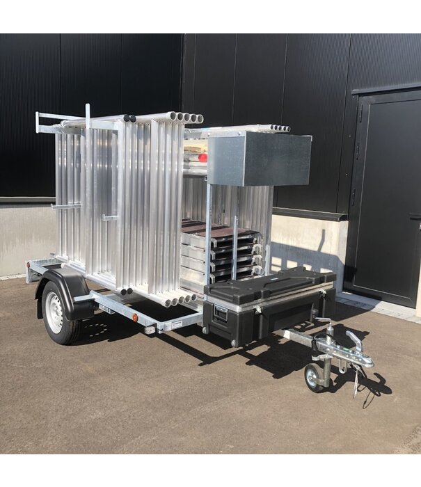 EuroScaffold Euroscaffold Rollgerüst Original 135x250 - 12 m mit abschliessbare Anhänger