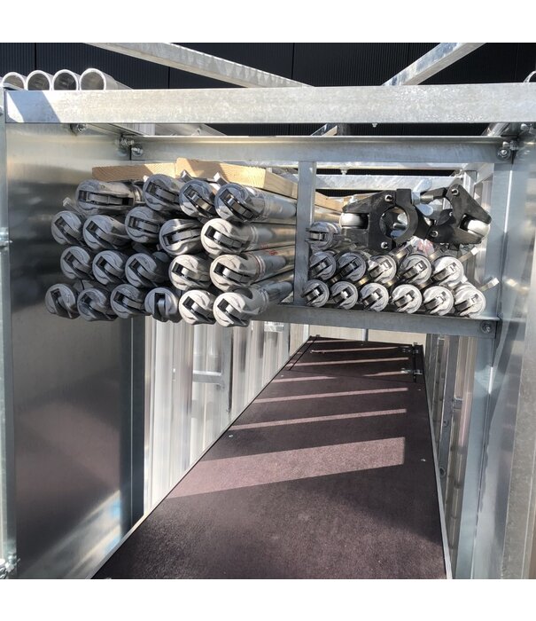 EuroScaffold Euroscaffold rolsteiger Original 135x250 - 12 m + afsluitbare aanhangwagen