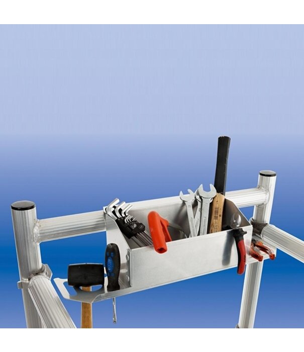Solide Werkzeugablage für Leiter oder Gerüst