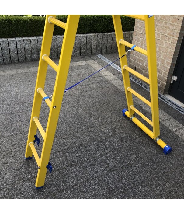 Staltor Staltor kunststof glasvezel ladder 2x7 sporten met stabilisatiebalk