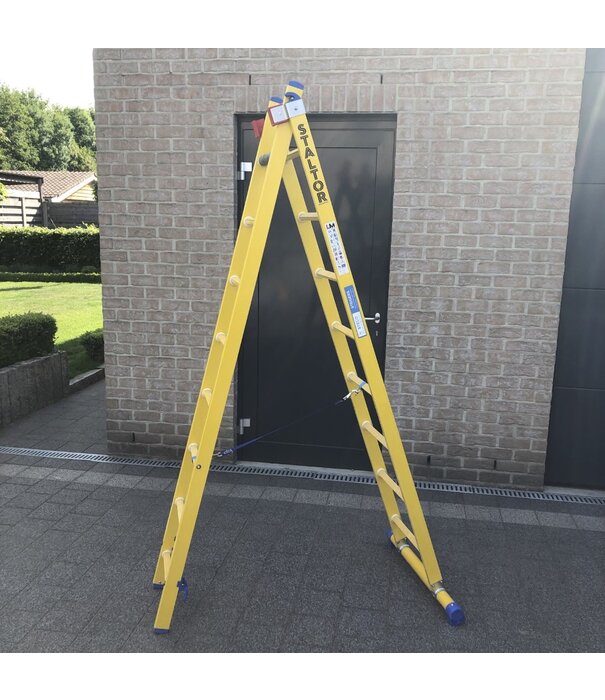 Staltor Staltor kunststof glasvezel ladder 2x8 sporten met stabilisatiebalk