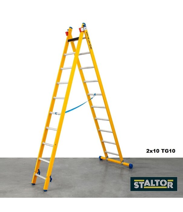 Staltor Staltor échelle isolante en fibre 2x10 échelons avec stabilisateur