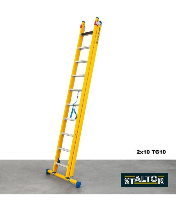Staltor Staltor échelle isolante en fibre 2x10 échelons avec stabilisateur