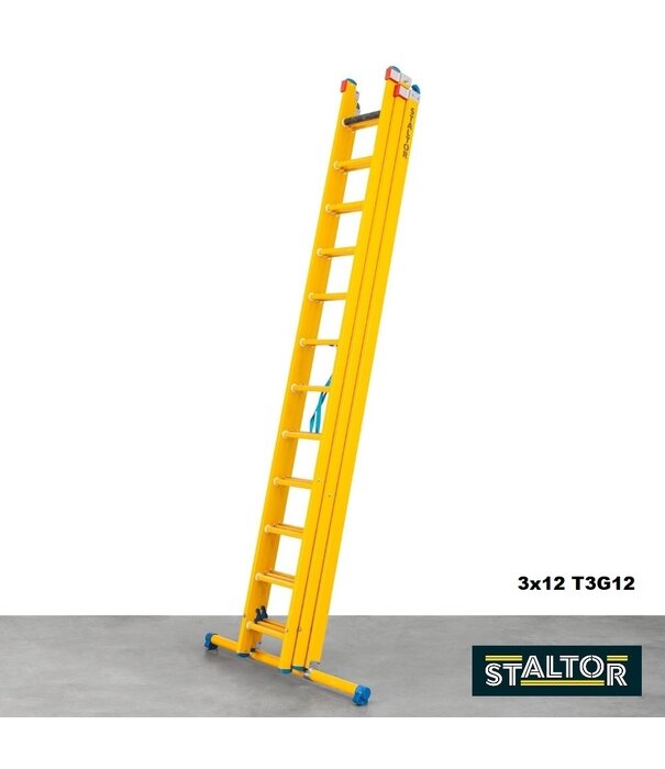 Staltor Staltor kunststof glasvezel ladder 3x10 sporten met stabilisatiebalk