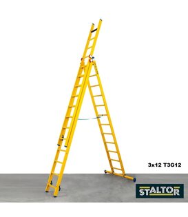Staltor kunststof glasvezel ladder 3x13 sporten met stabilisatiebalk