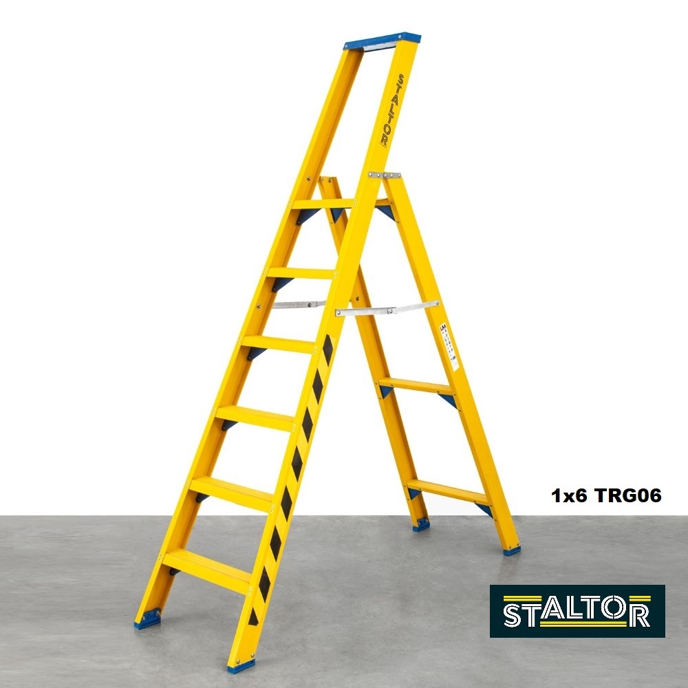 Staltor Stufen-Stehleiter fiberglas 1 x 2 Sprossen