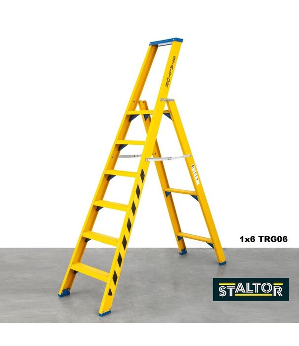 Staltor Stufen-Stehleiter fiberglas 1 x 5 Sprossen