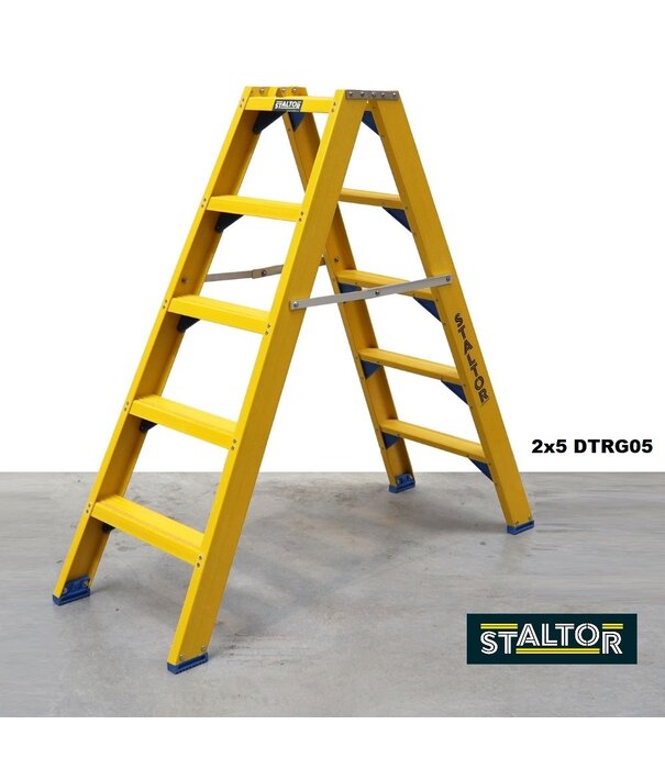 Staltor Escabeau double accès en fibre 2 x 7 marches