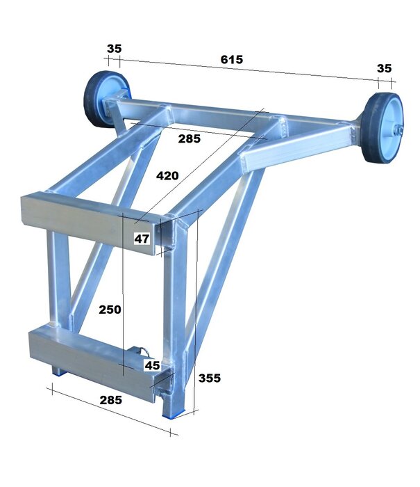 ASC ASC ladder wandafstandhouder aluminium