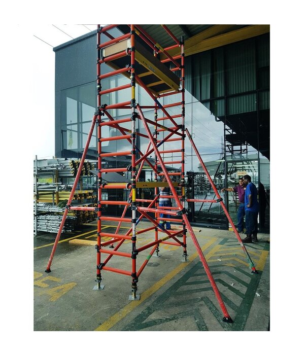 Genex Scaffolding GFK Gerüst Kunststoff Unitec 75 x 250 x 6 m Arbeitshöhe