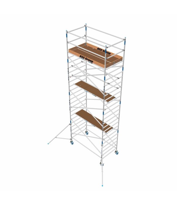 ASC ASC Rollgerüst 1,35 x 2,50 Arbeitshöhe 8 m mit Anhänger