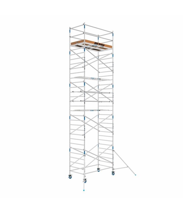 ASC ASC échafaudage roulant 1,35 x 2,50 HT 10 m + remorque