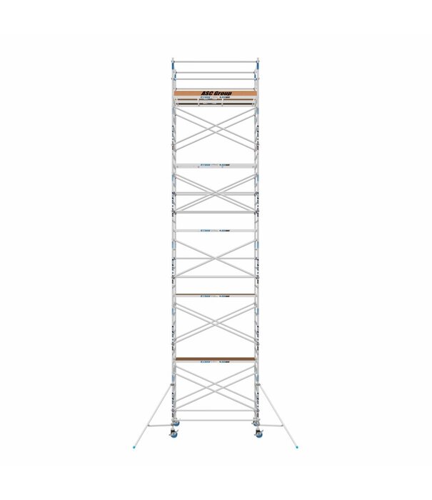 ASC ASC échafaudage roulant 1,35 x 2,50 HT 12 m + remorque