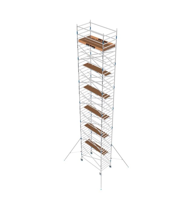 ASC ASC rolsteiger 1,35 x 2,50 werkhoogte 14 m + aanhangwagen