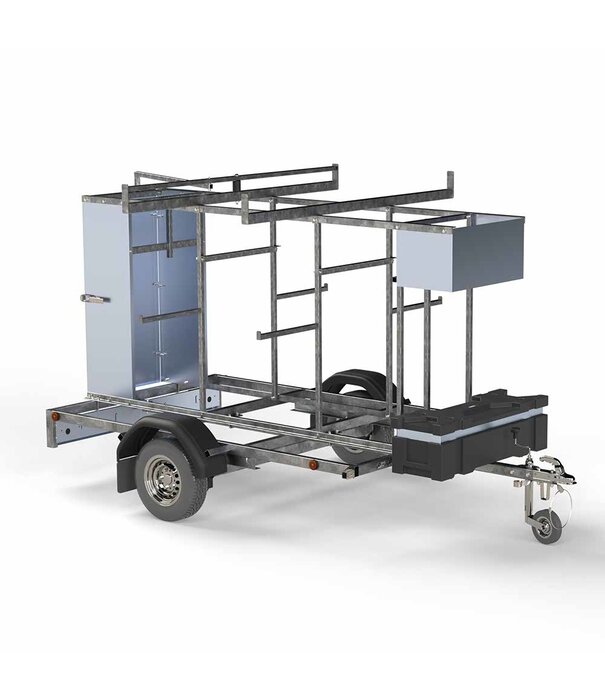 ASC Échafaudage roulant ASC 135 x 250 - 8 m + remorque fermable