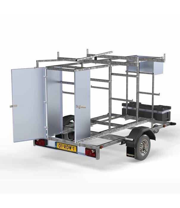 ASC ASC rolsteiger 135 x 250 - 8 m + afsluitbare aanhanger