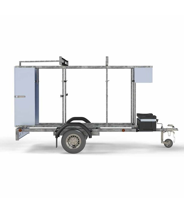 ASC ASC rolsteiger 135 x 250 - 10 m + afsluitbare aanhanger